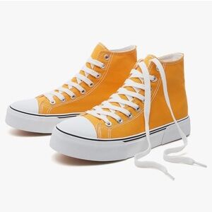 Women's High-Top Sneakers in Yellow